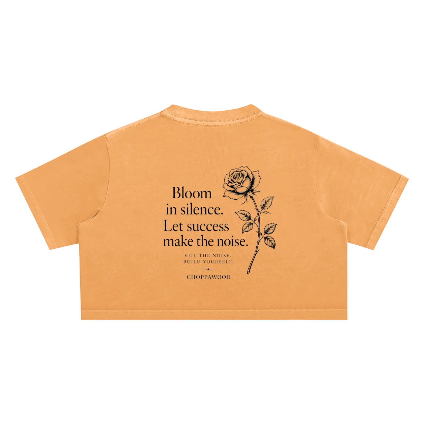 Choppawood Women's Snow Washed Crop Top | Bloom in Silence