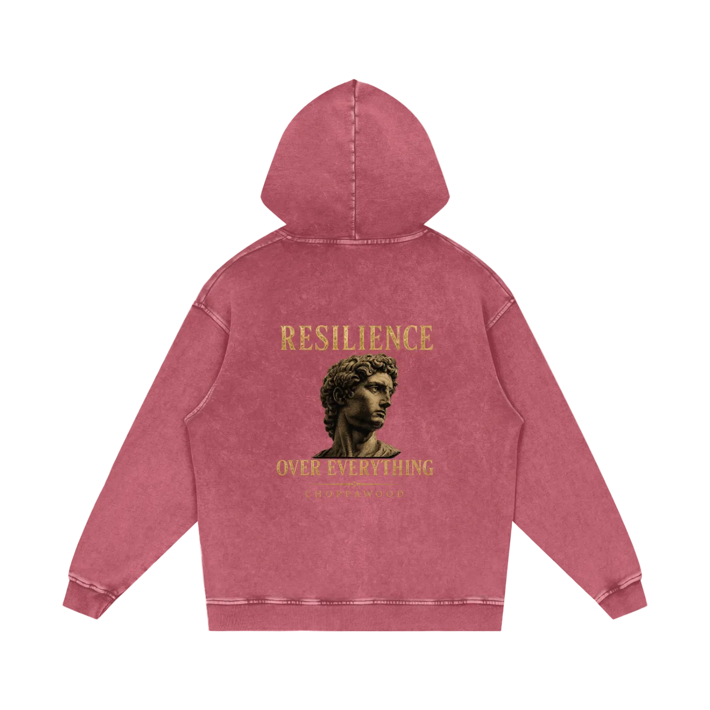Choppawood Snow Washed Loose Cotton Hoodie | Resilience Over Everything Edition