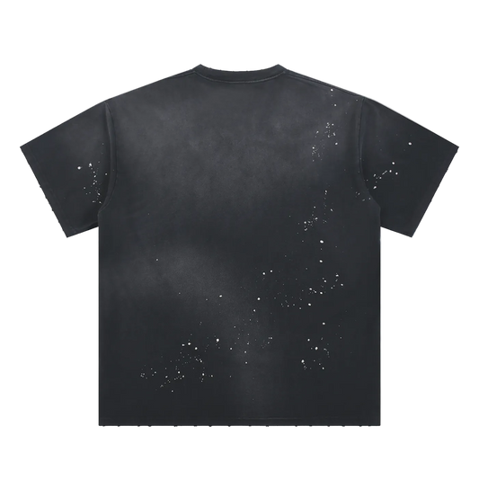 Choppawood Hand-Frayed Sunfade Paint Splatter T-Shirt | Premium Vintage Streetwear Tee