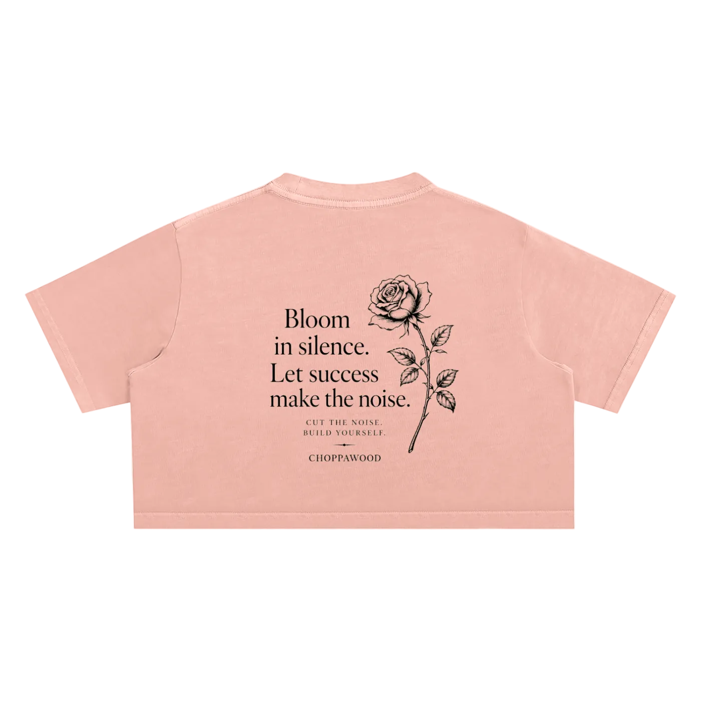 Choppawood Women's Snow Washed Crop Top | Bloom in Silence