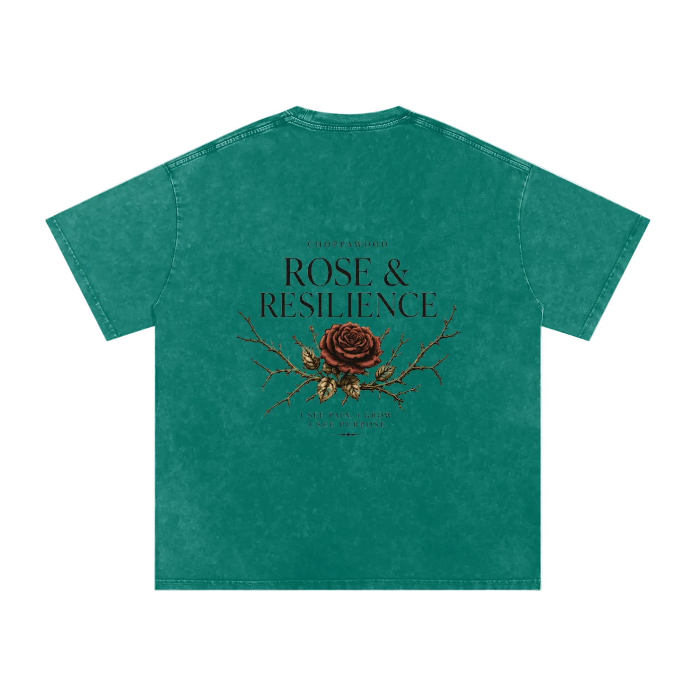 Choppawood Snow Washed Oversized Cotton T-Shirt | Rose & Resilience Edition