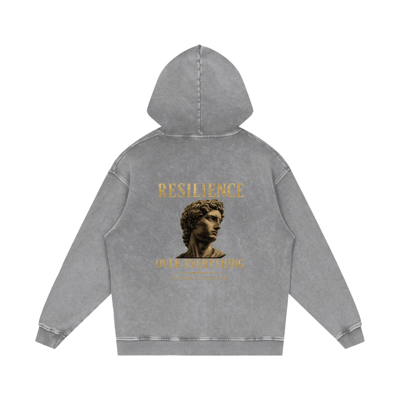 Choppawood Snow Washed Loose Cotton Hoodie | Resilience Over Everything Edition