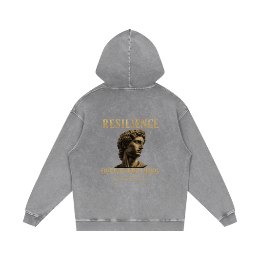 Choppawood Snow Washed Loose Cotton Hoodie | Resilience Over Everything Edition