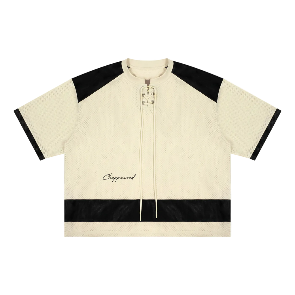 Choppawood X Marks the Spot | Unisex Raglan Sleeve Mesh Boxy T-Shirt
