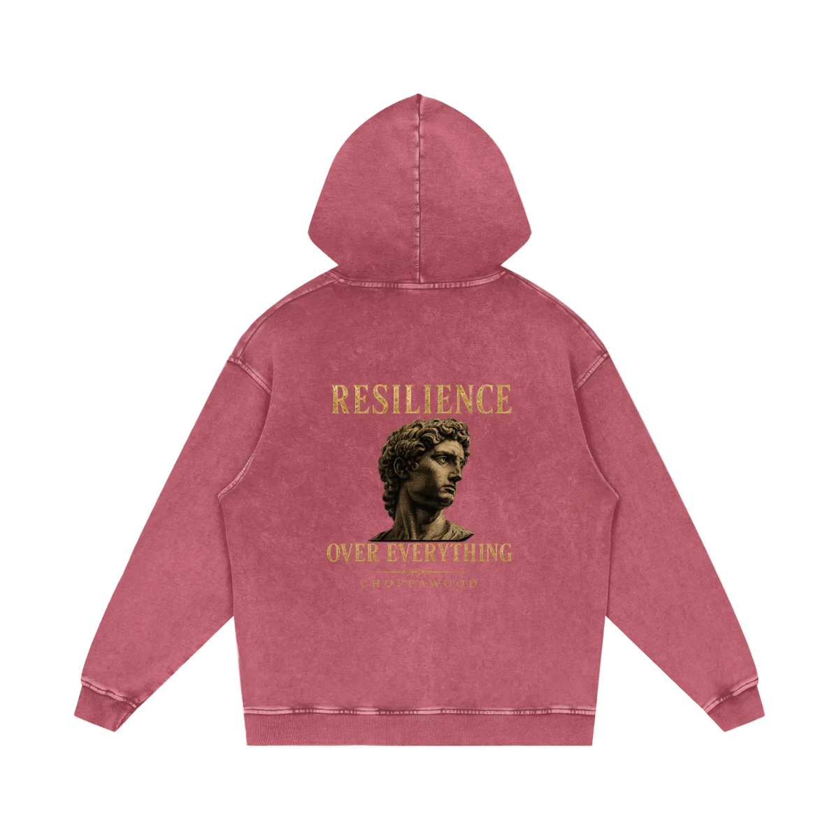 Choppawood Snow Washed Loose Cotton Hoodie | Resilience Over Everything Edition
