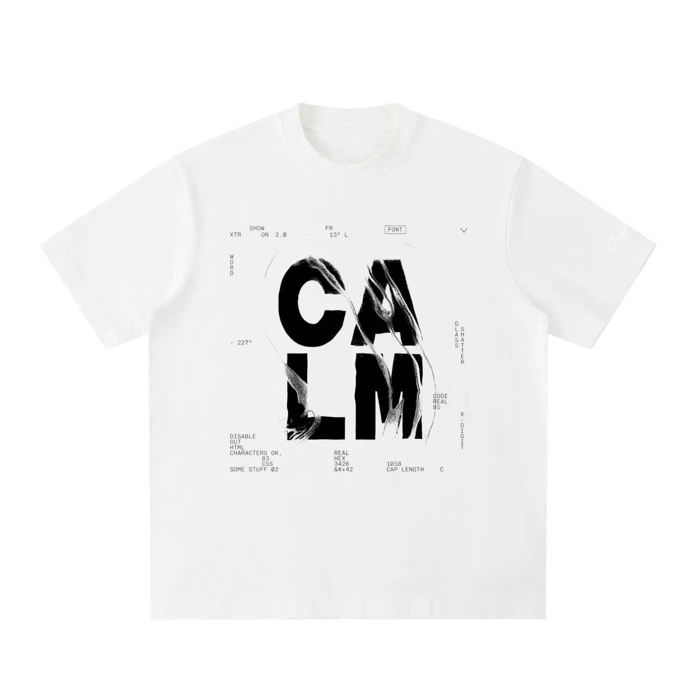 Choppawood "Calm" Heavyweight Vintage Washed Frayed T-Shirt | Premium Oversized Streetwear Tee