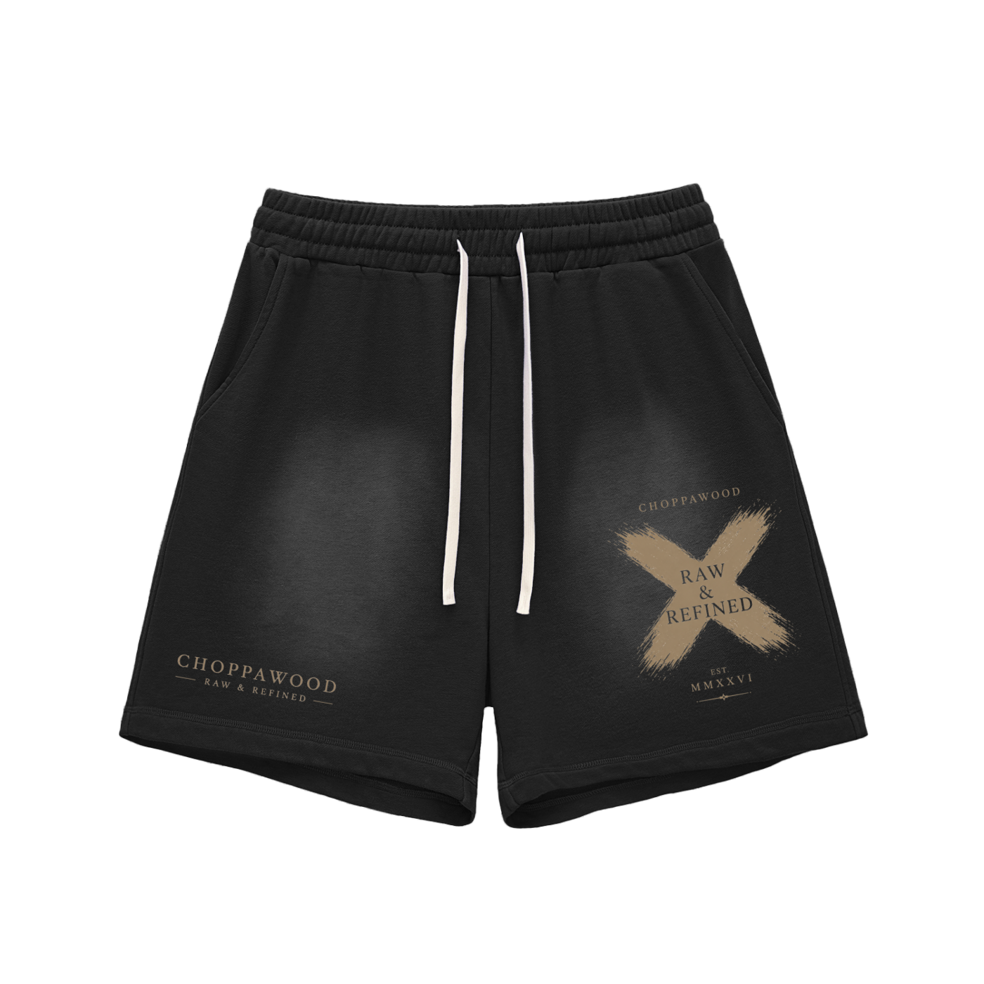 Choppawood Sun Fade Raw Edge Cotton Shorts | Vintage Streetwear Essentials