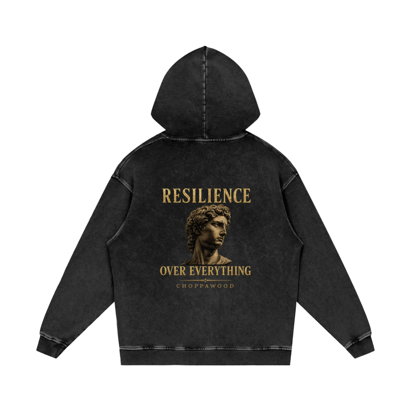 Choppawood Snow Washed Loose Cotton Hoodie | Resilience Over Everything Edition