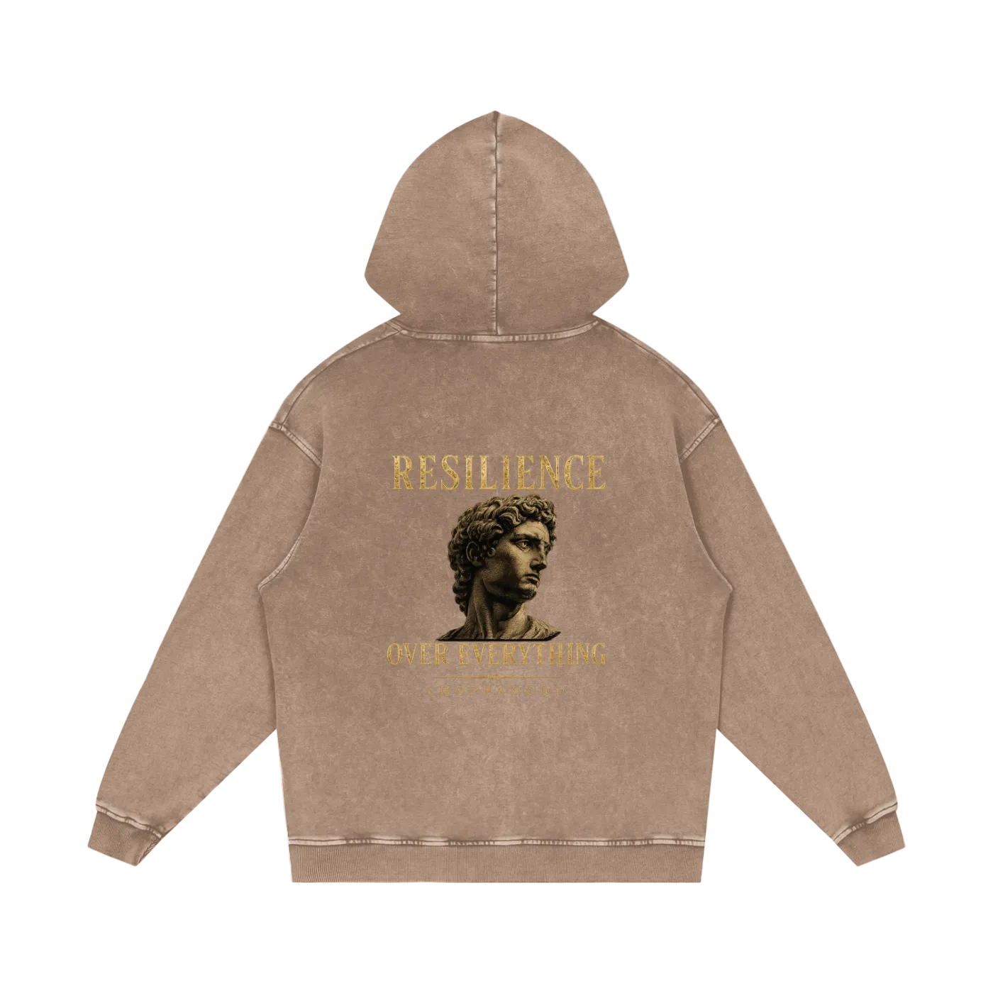 Choppawood Snow Washed Loose Cotton Hoodie | Resilience Over Everything Edition