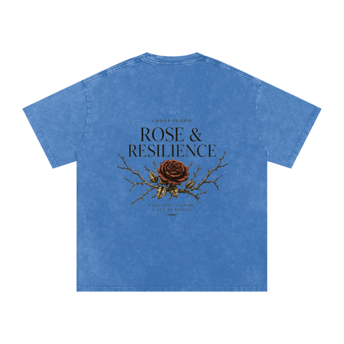 Choppawood Snow Washed Oversized Cotton T-Shirt | Rose & Resilience Edition