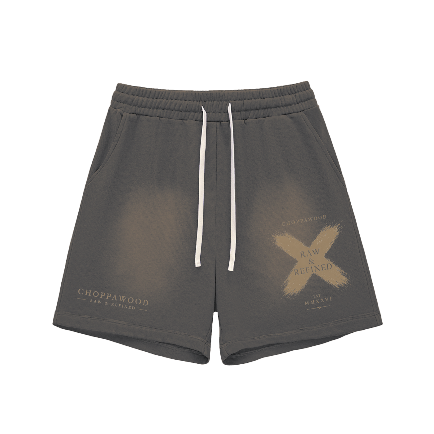 Choppawood Sun Fade Raw Edge Cotton Shorts | Vintage Streetwear Essentials