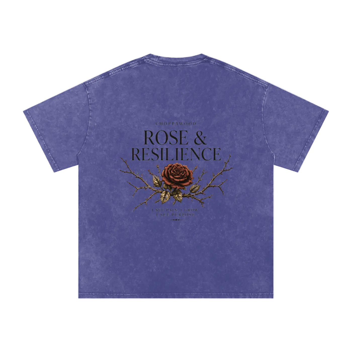 Choppawood Snow Washed Oversized Cotton T-Shirt | Rose & Resilience Edition