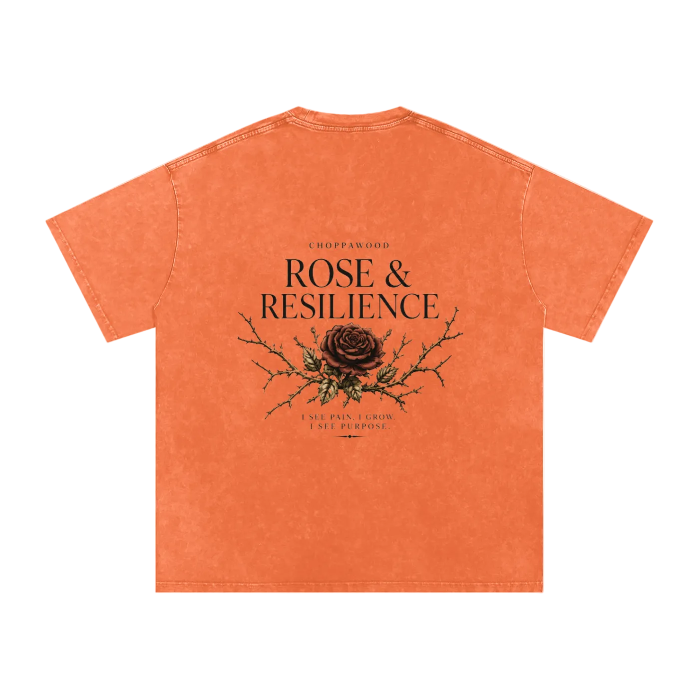 Choppawood Snow Washed Oversized Cotton T-Shirt | Rose & Resilience Edition