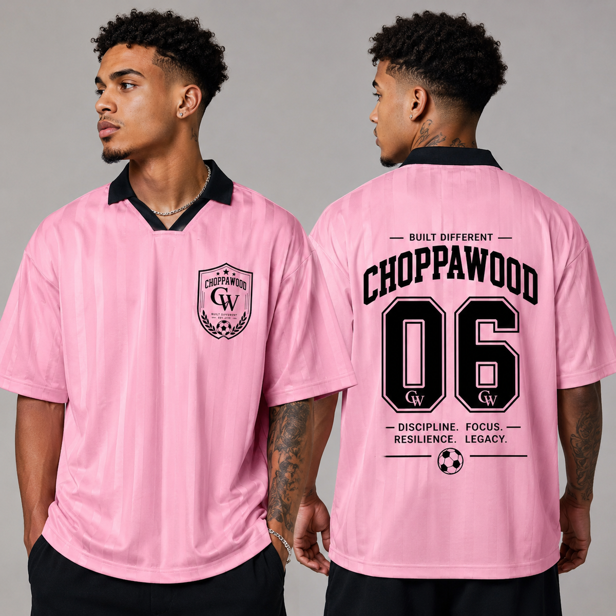 Choppawood Unisex Striped Boxy Soccer Jersey | Built Different Edition