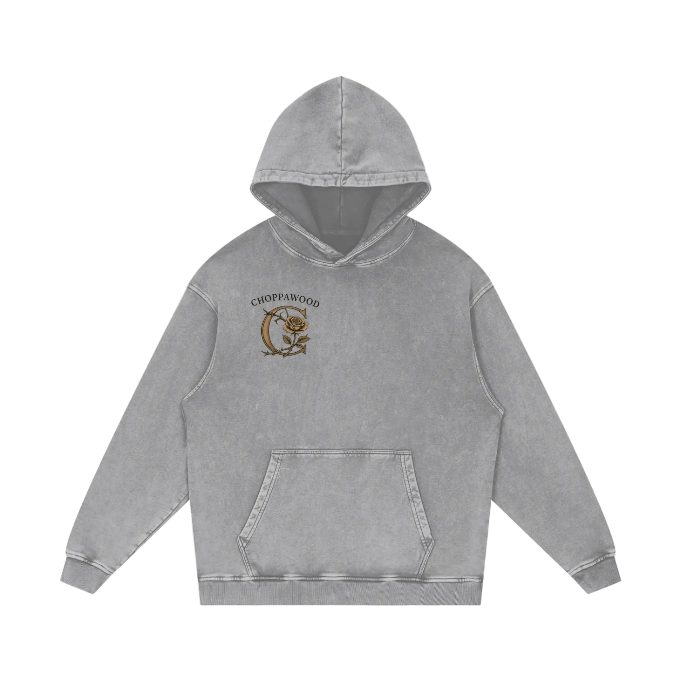 Choppawood Snow Washed Loose Cotton Hoodie | Resilience Over Everything Edition