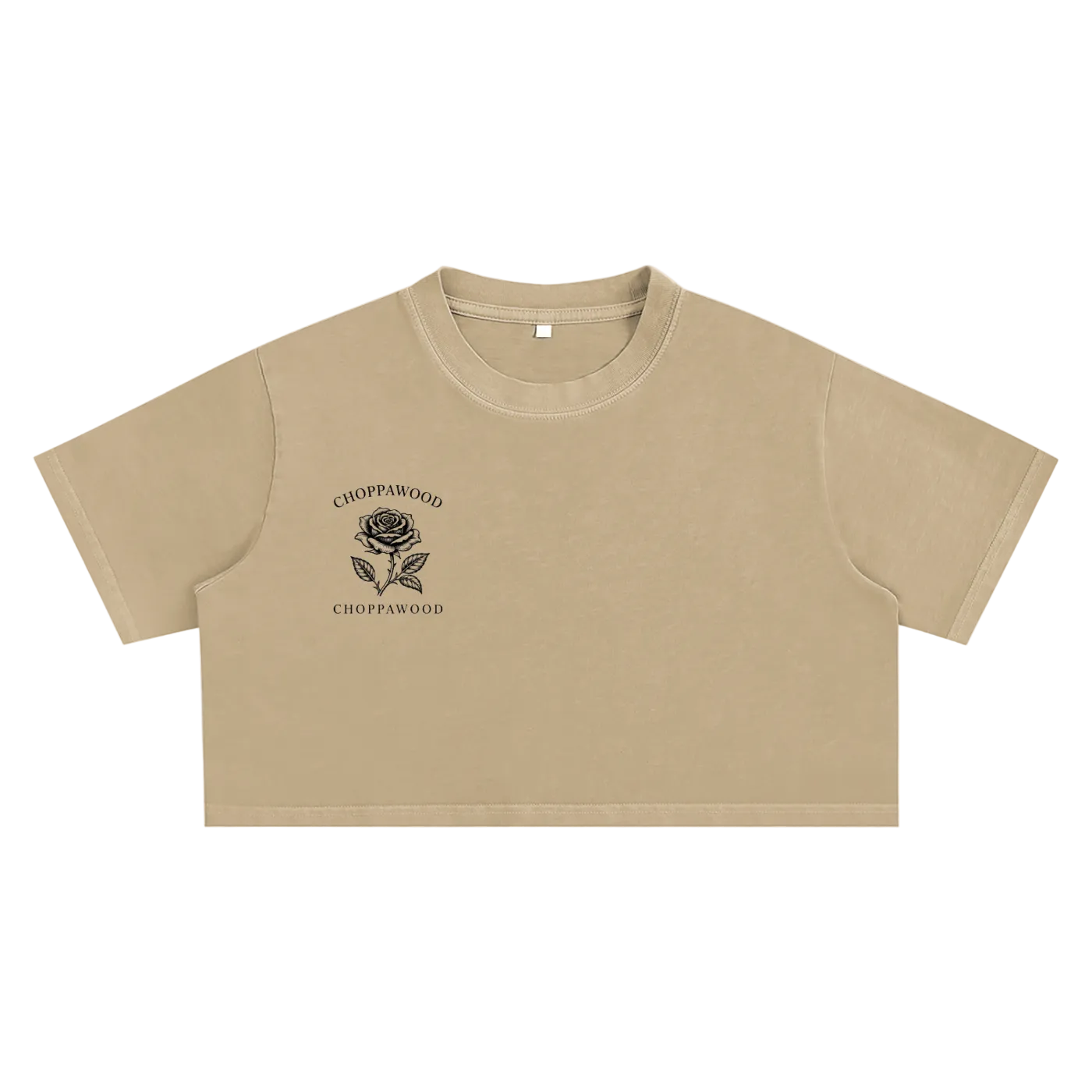 Choppawood Women's Snow Washed Crop Top | Bloom in Silence