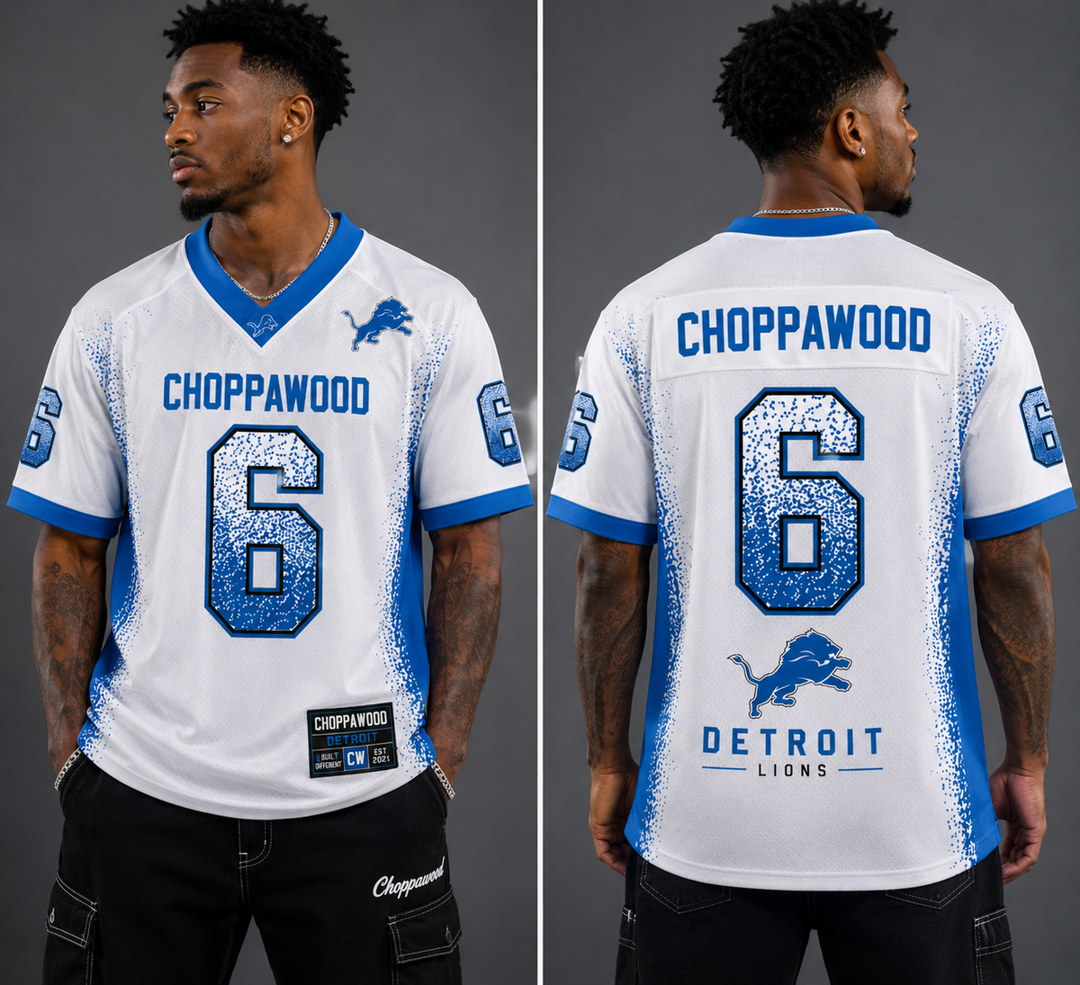 Choppawood Detroit Football Jersey | Motor City Edition