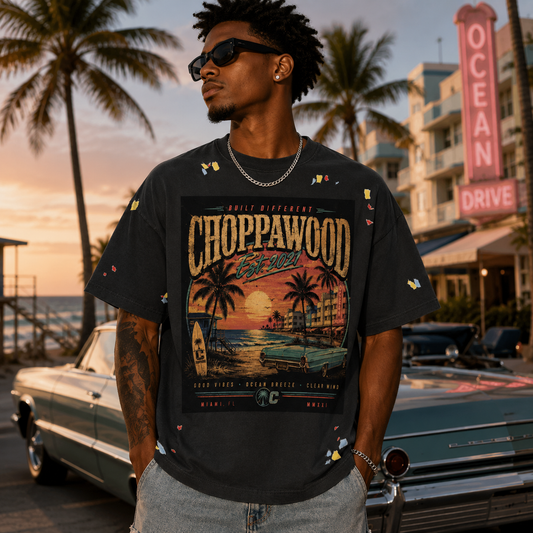 Choppawood Paint Splatter T-Shirt – Beach Vibes