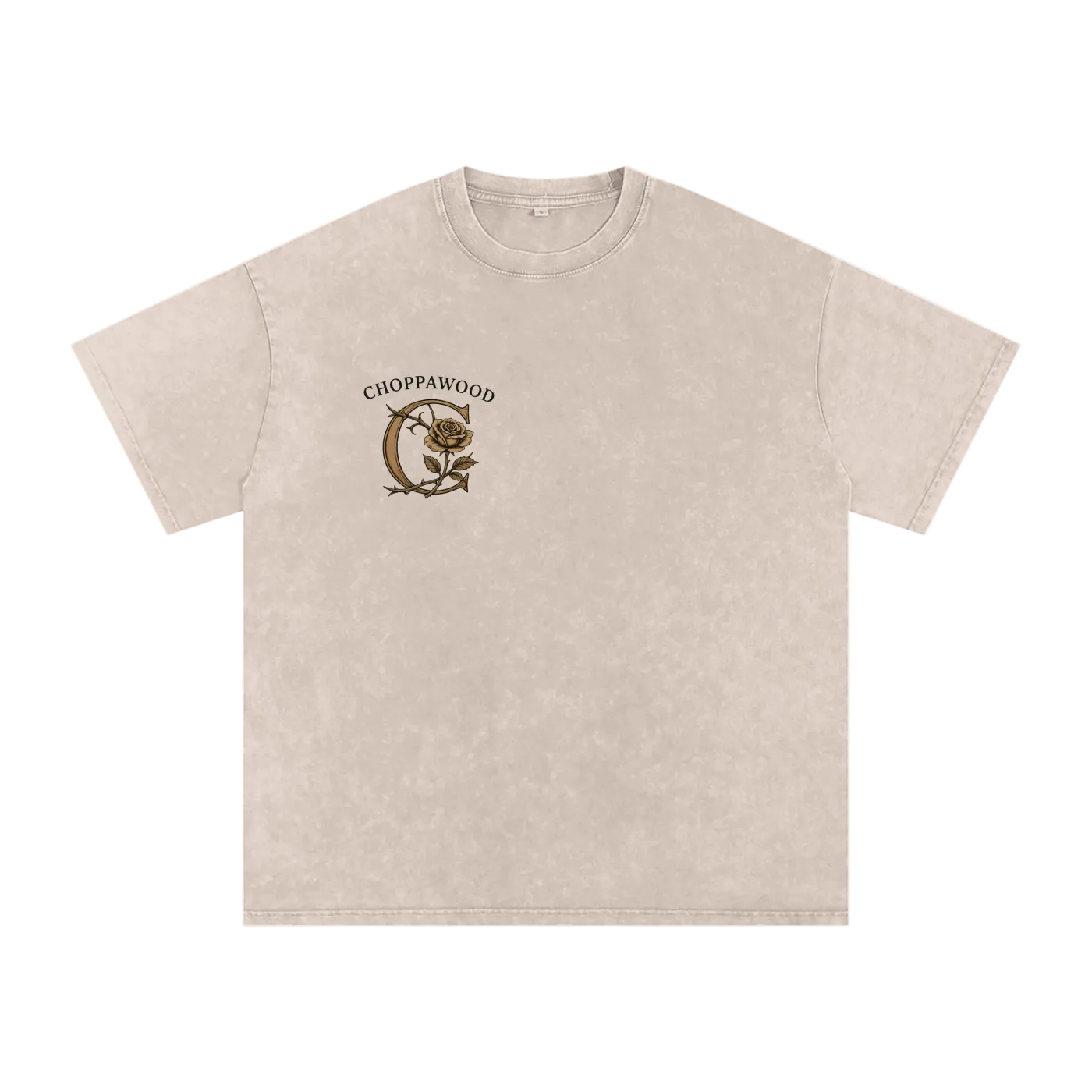 Choppawood Snow Washed Oversized Cotton T-Shirt | Rose & Resilience Edition