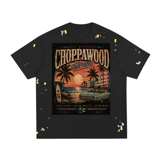 Choppawood Paint Splatter T-Shirt – Beach Vibes