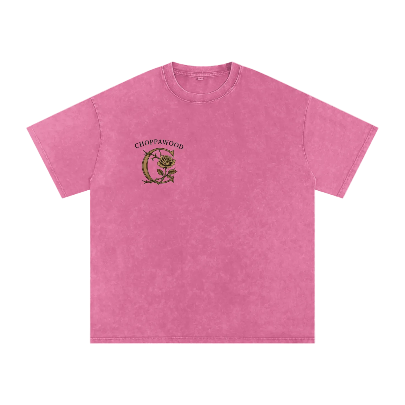 Choppawood Snow Washed Oversized Cotton T-Shirt | Rose & Resilience Edition